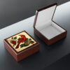 Vintage Male Cardinal Wooden Keepsake Jewelry Box