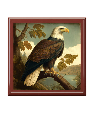72882 378 400x480 - Vintage Bald Eagle Wooden Keepsake Jewelry Box