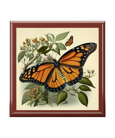 72882 393 400x480 - Vintage Monarch Butterfly Wooden Keepsake Jewelry Box