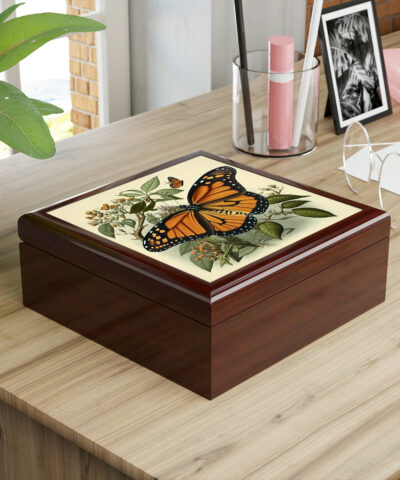 72882 394 400x480 - Vintage Monarch Butterfly Wooden Keepsake Jewelry Box