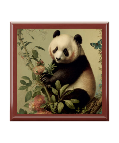 72882 399 400x480 - Vintage Panda Art Wooden Keepsake Jewelry Box