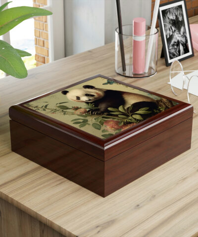 72882 400 400x480 - Vintage Panda Art Wooden Keepsake Jewelry Box