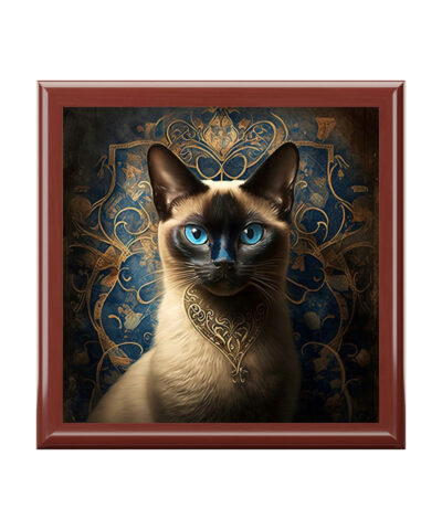 72882 400x480 - Royal Siamese Cat Wood Keepsake Jewelry Box with Ceramic Tile Cover