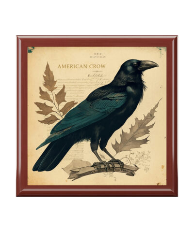 72882 408 400x480 - Vintage American Crow Wooden Keepsake Jewelry Box