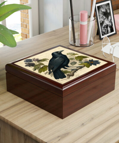 72882 412 400x480 - Vintage Crow Wooden Keepsake Jewelry Box