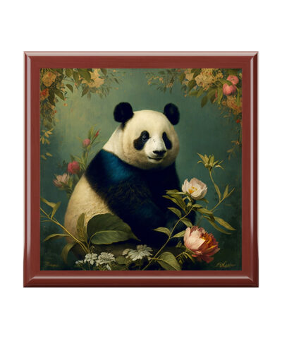 72882 444 400x480 - Vintage Panda Wooden Keepsake Jewelry Box