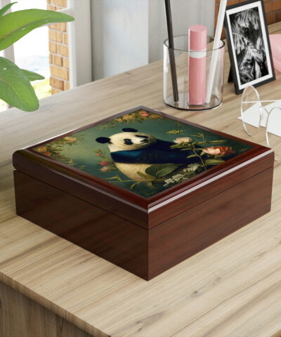 72882 445 400x480 - Vintage Panda Wooden Keepsake Jewelry Box