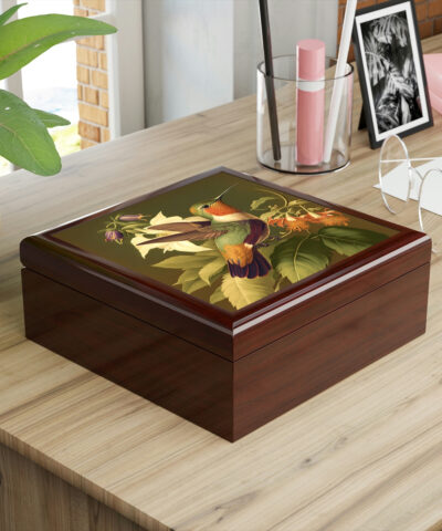 72882 457 400x480 - Vintage Hummingbird Wooden Keepsake Jewelry Box