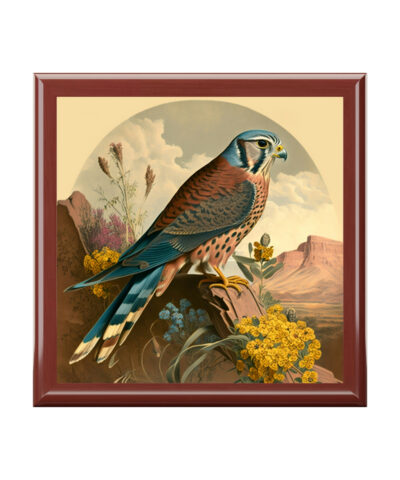 72882 459 400x480 - Vintage Peregrine Falcon Wooden Keepsake Jewelry Box
