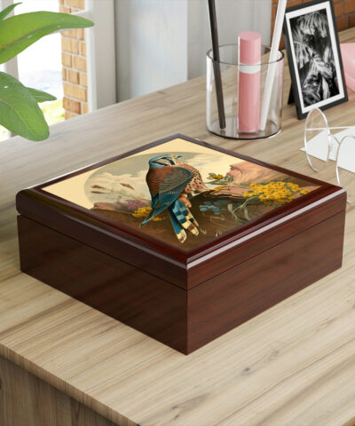 72882 460 400x480 - Vintage Peregrine Falcon Wooden Keepsake Jewelry Box