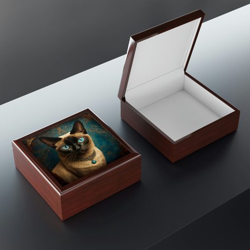 Siamese Cat Jewelry Keepsake Box – Jewelry Travel Case,Bridesmaid Proposal Gift,Bridal Party Gift,Jewelry Case,Gifts for Her