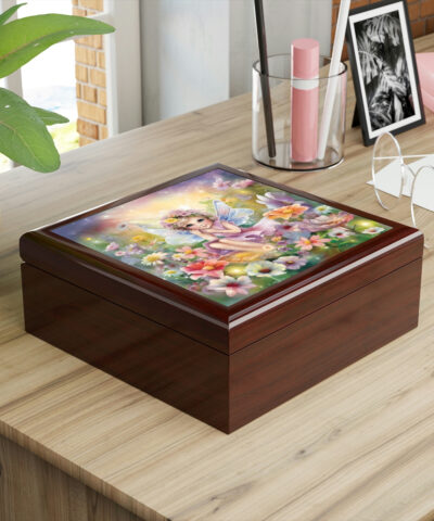 72882 543 400x480 - Watercolor Fairy Cottagecore Design Wooden Keepsake Jewelry Box