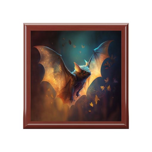 Magical Fairytale Flying Bat Jewelry Trinket Treasure Box