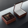 Vampire Bat Design Wooden Keepsake Jewelry Box