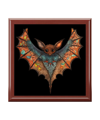 72882 563 400x480 - Cute Gothic Bat Design Wooden Keepsake Jewelry Box