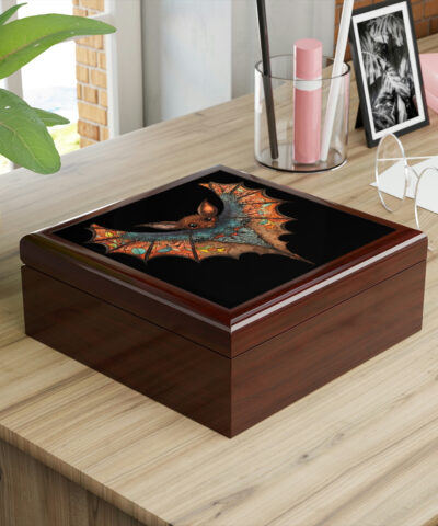 72882 564 400x480 - Cute Gothic Bat Design Wooden Keepsake Jewelry Box