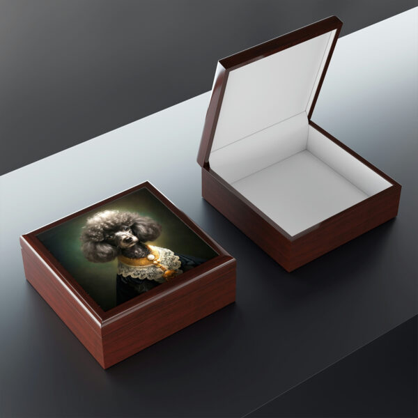 Victorian Poodle Portrait Vintage Jewelry Keepsake Box III – a perfect gift for the poodle lover, including poodle moms and sisters