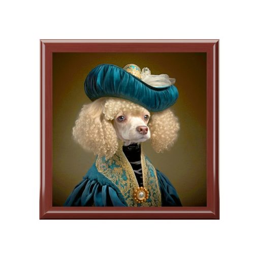 Victorian Poodle Portrait Vintage Jewelry Keepsake Box I – a perfect gift for the poodle lover, including poodle moms and sisters