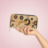 Mid-Century Modern Leopard Cat Zipper Wallet | Cottagecore Themed Purse
