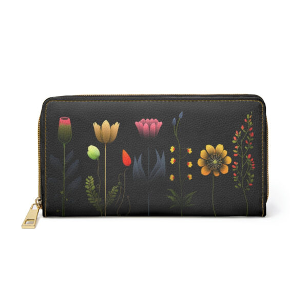 Boho Floral Zipper Wallet  | Cottagecore Mid-Century Modern Themed Purse