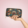 Boho Turkish Design Zipper Wallet | Cottagecore Mid-Century Modern Themed Purse