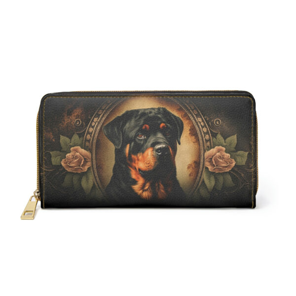 Rottweiler Zipper Wallet  | Cottagecore Mid-Century Modern Dog Themed Purse