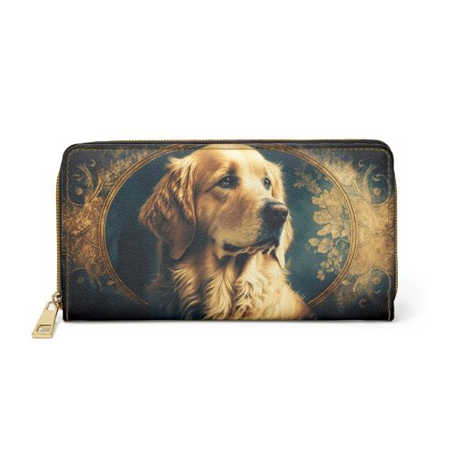 Golden Retriever Zipper Wallet  | Cottagecore Mid-Century Modern Dog Themed Purse