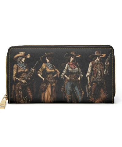Cowgirls Zipper Wallet  | Cottagecore Mid-Century Modern Themed Purse