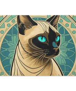 Art Nouveau Siamese Cat Cutting Board