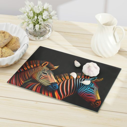 Boho Bohemian Zebra Pair Cutting Board