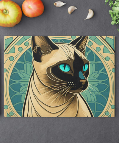 74549 130 400x480 - Art Nouveau Siamese Cat Cutting Board