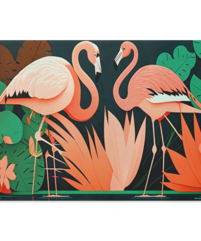 74549 136 400x480 - Mid-Century Modern Flamingos Cutting Board