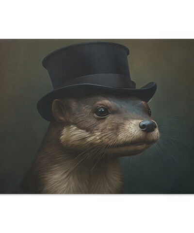 74549 161 400x480 - Vintage Victorian Otter with Tophat Cutting Board