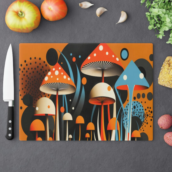 Mid-Century Modern Mushrooms Cutting Board