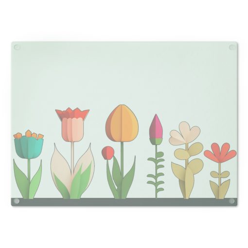 Mid-Century Modern Floral Cutting Board