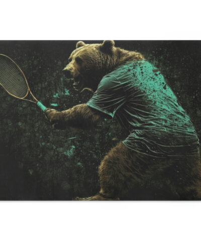 74549 26 400x480 - Vintage Victorian Grizzley Bear Playing Tennis Cutting Board