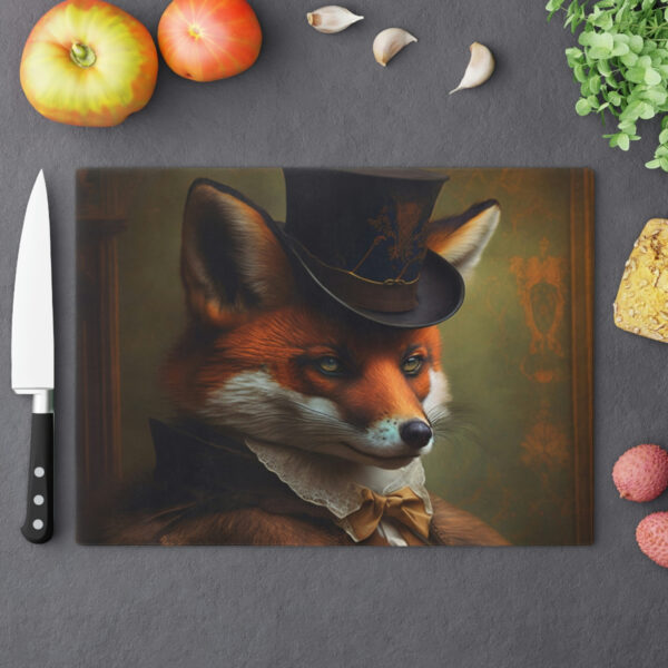 Vintage Victorian Red Fox Gentleman Cutting Board
