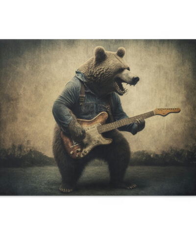 74549 6 400x480 - Boho Bohemian Grunge Grizzly Bear Playing Guitar Cutting Board