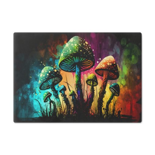 Grunge Magic Mushrooms Cutting Board