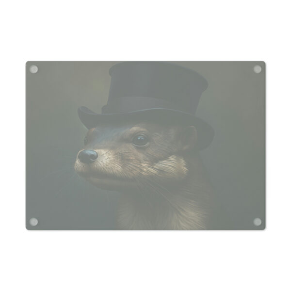 Vintage Victorian Otter with Tophat Cutting Board