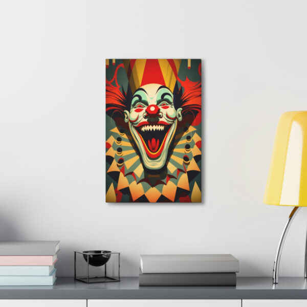Spooky Crazy Insane Evil Clowns – Mr. Terrifier the Clown from Hell Canvas Gallery Wraps