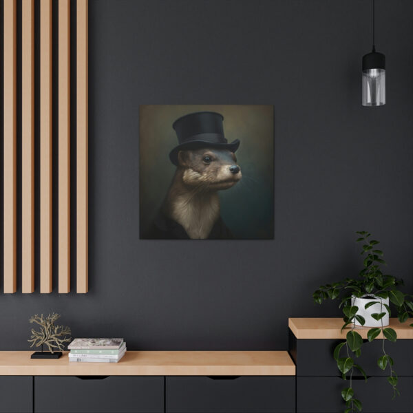 Otter Portrait Vintage Antique Retro Canvas Wall Art – This Art Print Makes the Perfect Gift for any Nature Lover. Decor.