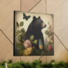 Black Bear Vintage Antique Retro Canvas Wall Art - This Art Print Makes the Perfect Gift for any Nature Lover. Decor You Can Love.