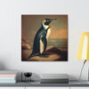 Penguin Vintage Antique Retro Canvas Wall Art - This Art Print Makes the Perfect Gift for any Nature Lover. Uplifting Decor.