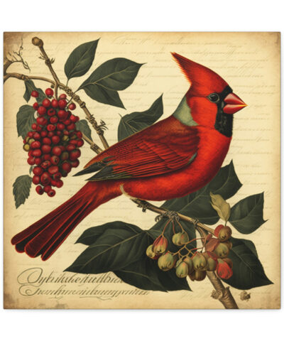 75767 21 400x480 - Male Cardinal Vintage Antique Retro Canvas Wall Art - This Art Print Makes the Perfect Gift for any Nature Lover. Decor You Can Love.