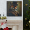 Victorian Fox Vintage Antique Retro Canvas Wall Art - This Art Print Makes the Perfect Decor Gift for any Nature Lover.