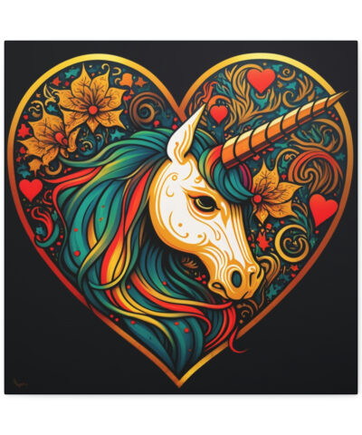 75767 238 400x480 - Unicorn Heart Vintage Antique Retro Canvas Wall Art - This Art Print Makes the Perfect Gift. Fit's just about any decor.