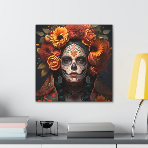 Day of the Dead Vintage Antique Retro Canvas Wall Art – This Art Print Makes the Perfect Gift. Fit’s just about any decor.