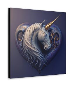 Purple Unicorn Heart Vintage Antique Retro Canvas Wall Art – This Art Print Makes the Perfect Gift. Fit’s just about any decor.