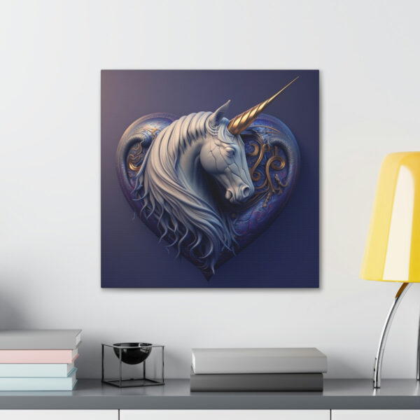 Purple Unicorn Heart Vintage Antique Retro Canvas Wall Art – This Art Print Makes the Perfect Gift. Fit’s just about any decor.
